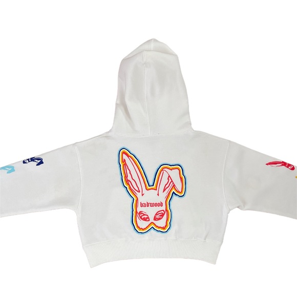BADWOOD • “Bad Bunny” Crop Hoodie - Picture 2 of 2